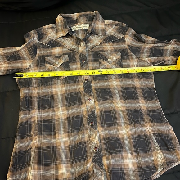 Bit & Bridle Brown & Black Snap Shirt - Picture 10 of 15